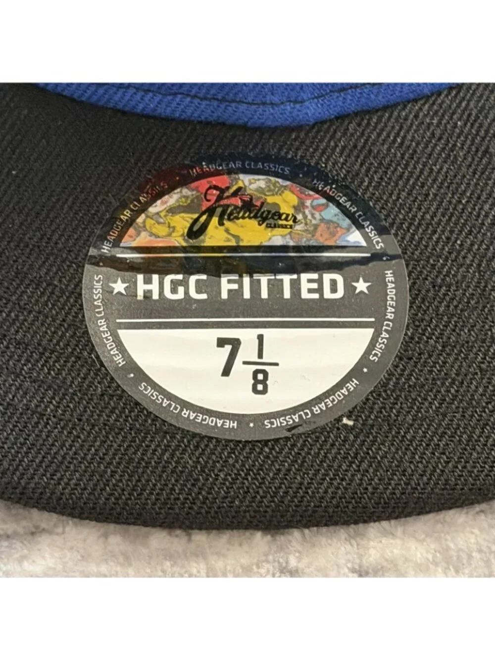 Headgear Classics Pac-Man Money Bag Fitted Hat 7 1/8 Black Blue Red HGC Fitted